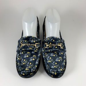 CAbi #6005 Velvet Floral Carnaby Loafers 7M NWOB